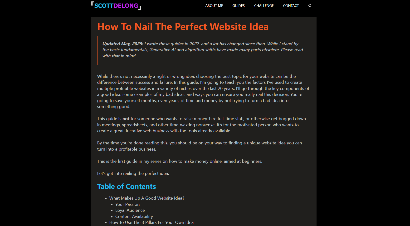 如何确定完美的网站创意| Scott DeLong | V2SU